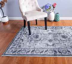 Oriental Style Grey Area Rug