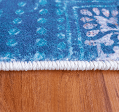 Oriental Style Blue Runner Rug