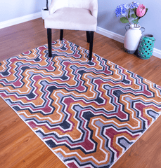 Chevron Multi-Colour Style Area Rug