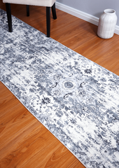 Vintage Style Grey Runner Rug