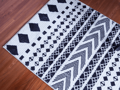 Black And White Tribal Runner Rug