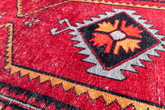 Vintage Turkish Hand- Knotted Wool Runner Rug