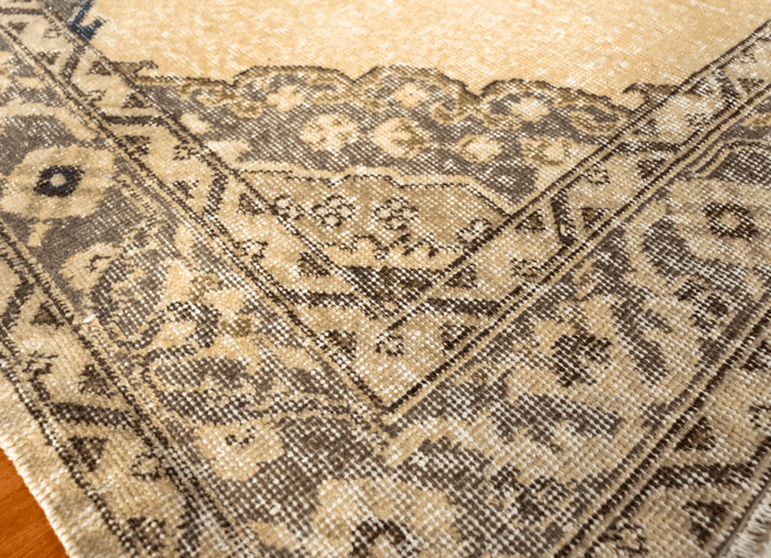 Vintage Turkish Hand- Knotted Wool Runner Rug