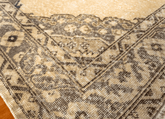 Vintage Turkish Hand- Knotted Wool Runner Rug