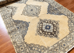 Vintage Turkish Hand- Knotted Wool Runner Rug