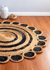 Handmade Designer Jute Round Rug