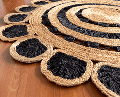 Handmade Designer Jute Round Rug