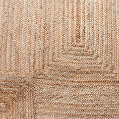 Rectangle Natural Plain Handmade Jute Rug