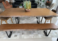 Light Grey Block Cowhide Patchwork Rug