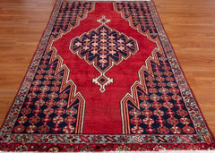 Vintage Mazleghan Hand-Knotted Persian Wool Rug