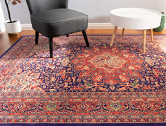 Traditional Multi-Colour Vintage Style Area Rug