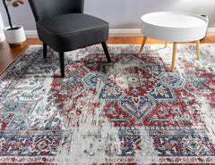 Distressed Vintage Area Rug