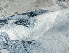 Blue And Grey Geometrical Style Area Rug