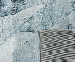 Blue And Grey Geometrical Style Area Rug