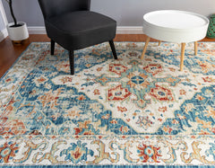 Multi-Colour Vintage Area Rug