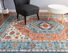 Multi-Colour Vintage Area Rug