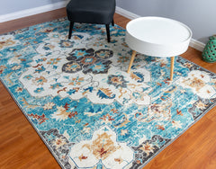 Multi-Colour Vintage Area Rug