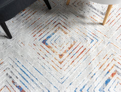 Multi-Colour Geometrical Style Area Rug