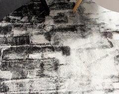 Abstract Style Grey Area Rug