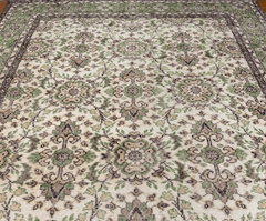Vintage Hand-Knotted Distressed Turkish Rug