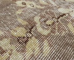 Vintage Hand-Knotted Distressed Turkish  Rug