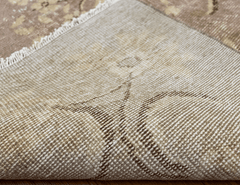 Vintage Hand-Knotted Distressed Turkish  Rug