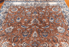Vintage Hand-Knotted Distressed Turkish  Rug