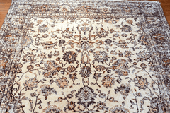 Vintage Hand-Knotted Distressed Turkish  Rug