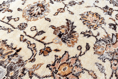Vintage Hand-Knotted Distressed Turkish  Rug
