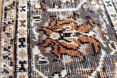 Vintage Hand-Knotted Distressed Turkish  Rug