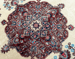 Vintage Hand-Knotted Distressed Turkish  Rug