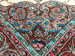 Vintage Hand-Knotted Distressed Turkish  Rug