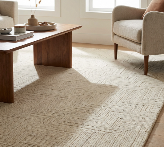 premium wool rug in modern New Zealand living room