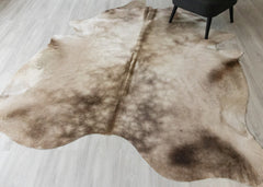 (Rare) Metallic/Rustic Cowhide Rug (Size: 260 X 220 CM) CHR2394