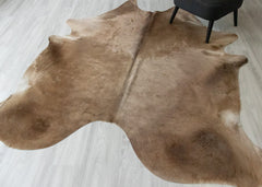(Rare) Gris Tan Cowhide Rug (Size: 240 x 210 CM) CHR2401