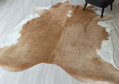 Hereford Brown And White Cowhide Rug (Size: 250 x 220 CM) CHR2403