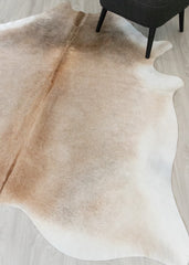 Beige And White Cowhide Rug (Size: 220 X 190 CM) CHR2356