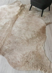 (Rare) Champagne Cowhide Rug (Size: 260 X 230 CM) CHR2407