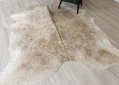 (Rare) Champagne Cowhide Rug (Size: 250 X 220 CM) CHR2408