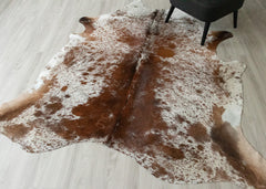 (Rare) Salt Pepper Tri-Color Cowhide Rug (Size: 220 X 200 CM) CHR2411