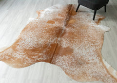 Salt Pepper Brown & White Cowhide Rug (Size: 230 X 200 CM) CHR2416