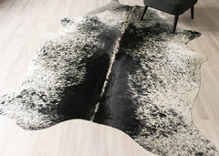 Salt Pepper Black & White Cowhide Rug (Size: 250 X 200 CM) CHR2421