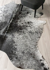 Salt Pepper Black & White Cowhide Rug (Size: 220 X 210 CM) CHR2429