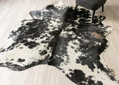 Salt Pepper Black & White Cowhide Rug (Size: 240 X 200 CM) CHR2431