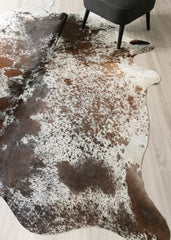 (Rare) Salt Pepper Tri-Color Cowhide Rug (Size: 260 X 240 CM) CHR2433