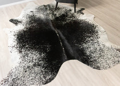 Salt Pepper Black & White Cowhide Rug (Size: 270 X 210 CM) CHR2434