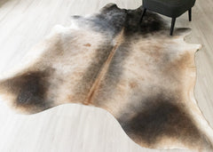 (Rare) Metallic/Rustic Cowhide Rug (Size: 240 X 220 CM) CHR2352
