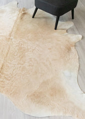 (Rare) Champagne Cowhide Rug (Size: 260 X 220 CM) CHR2382