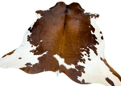 Brown And White Cowhide Rug (Size: 230 X 200 CM) CHR1898