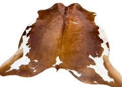 Brown And White Cowhide Rug (Size: 240 X 210 CM) CHR1916